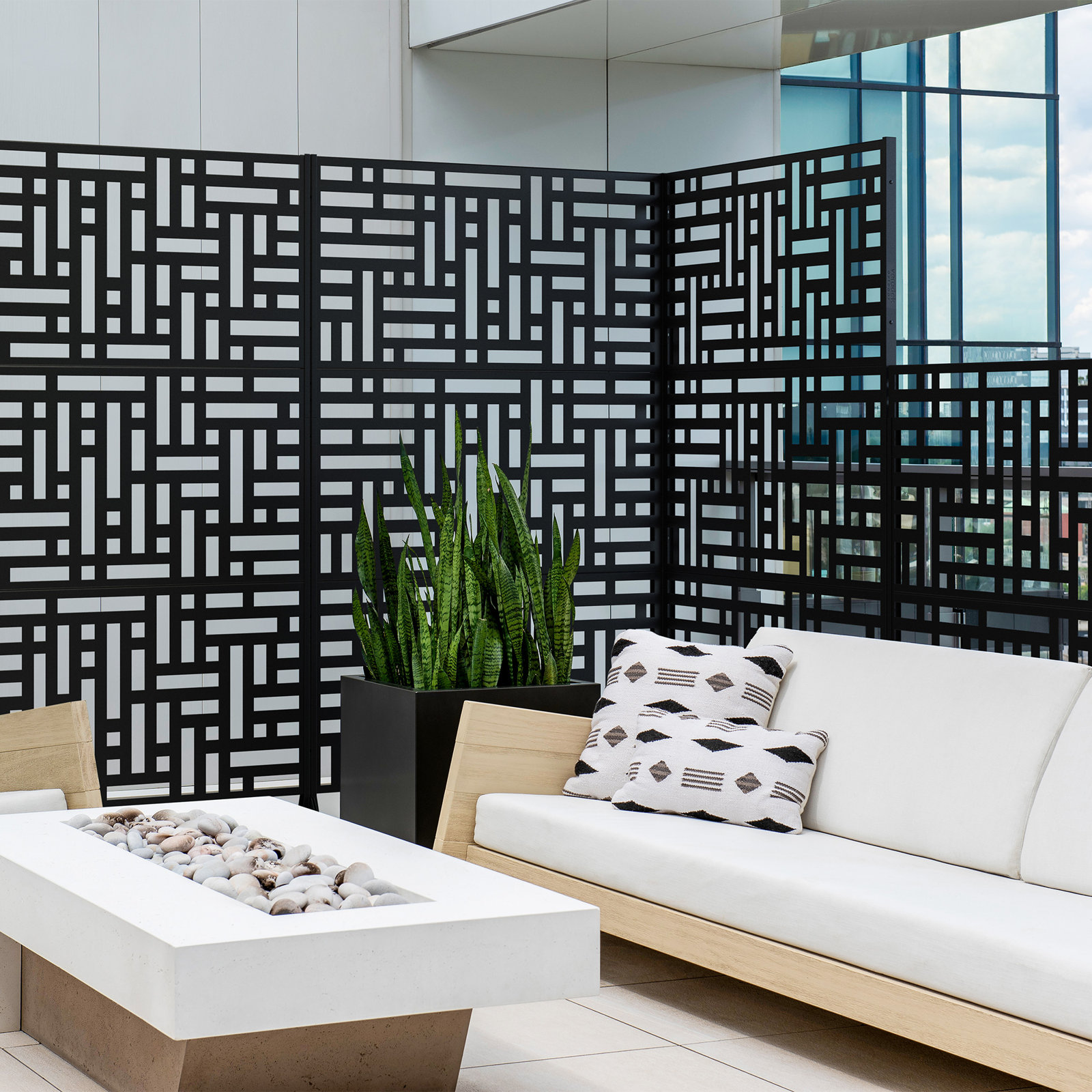 Screen Series Block Pattern Screen Set
