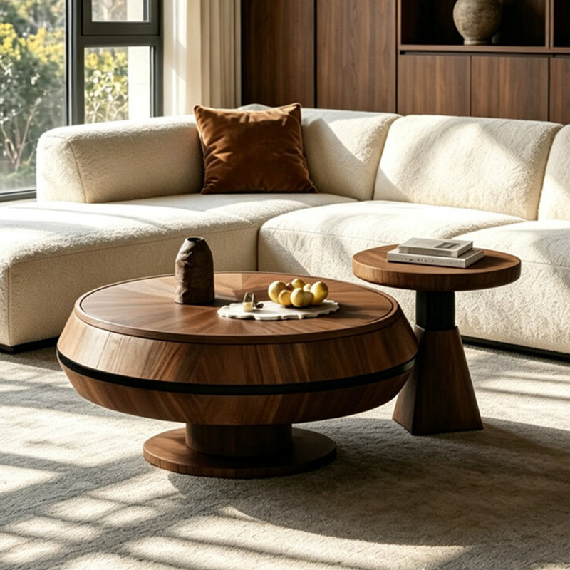 English-style creative round coffee table