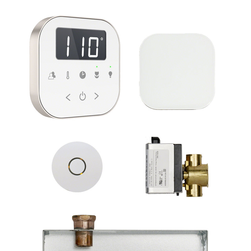 Steam Generator Control, White/Brushed Nickel