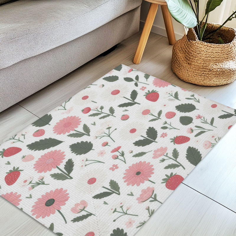 Tapis tressé Daisy & Berry Delight, Rectangulaire 3 pi x 5 pi