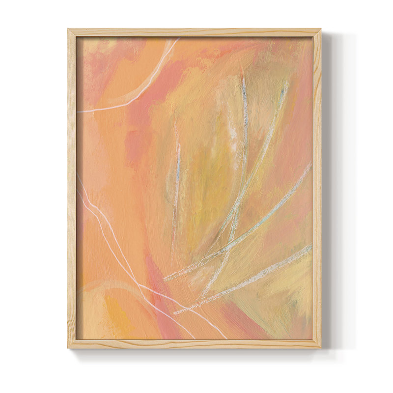 «Peach Bliss II», reproduction encadrée - bois massif, H 11 po x l 9 po
