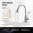 Single-Handle High-Arc Brushed Nickel Kitchen Faucet! Pull-Down Sprayer, Ideal For Laundry, RV, Bar & More!
