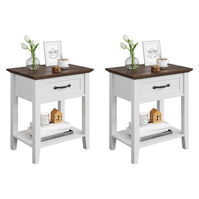 Table de bout avec tiroir, table d'appoint pour le salon