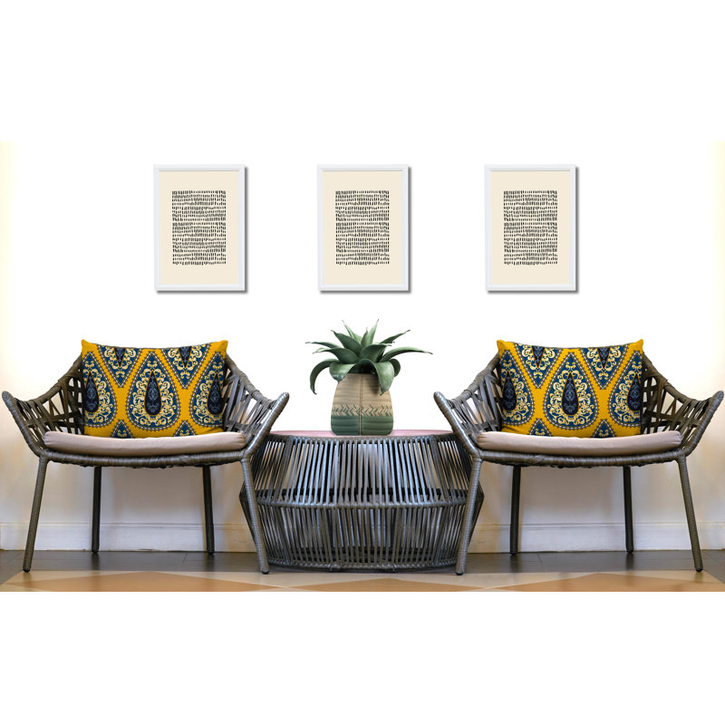 Paisley Outdoor Reversible Throw Pillow, Yellow
