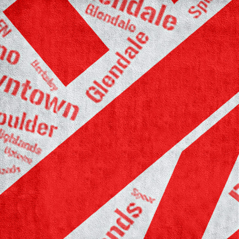 Bath Towel, Red, Poly/Cotton, Denver