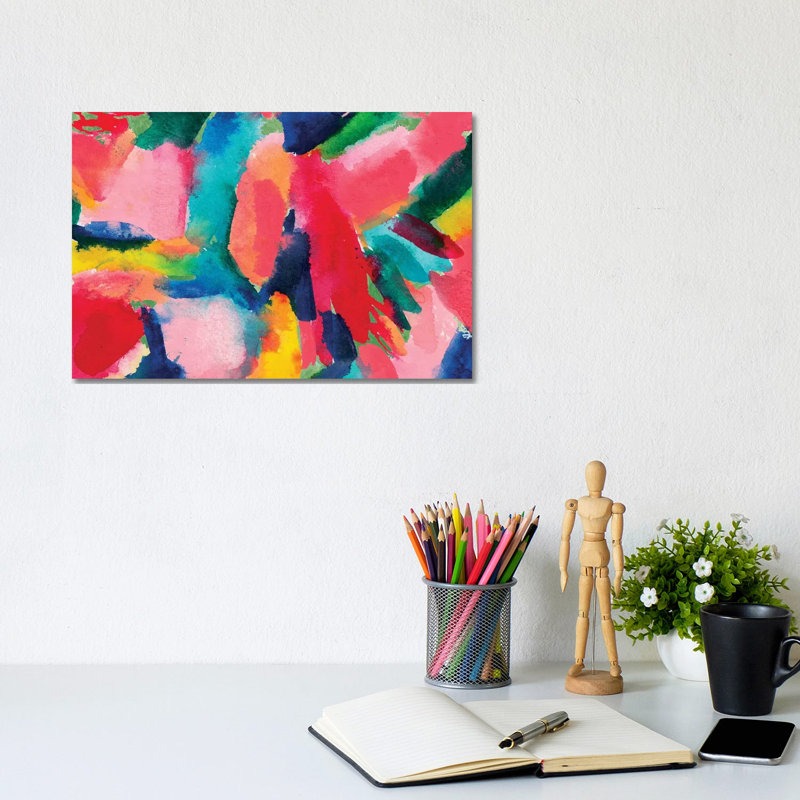 «Colorful Home I» par Joy Ting - peinture sur toile tendue, H 8 po x l 12 po x P 0,75 po