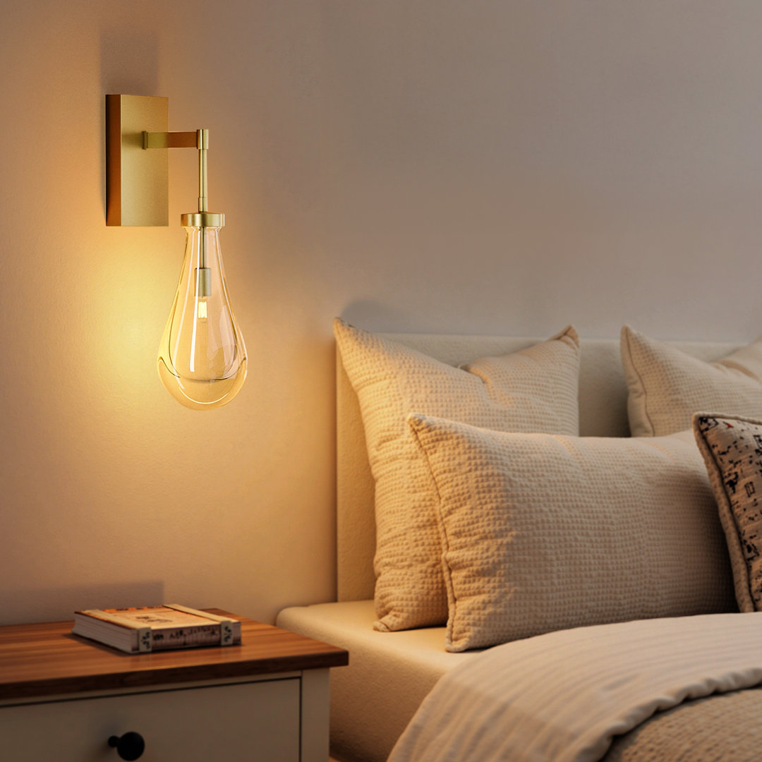 1 - Light Luxury Raindrop Wall Sconce Ebern Designs 