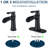 Contemporary Bathroom Waterfall Faucet With Deck Plate, Black, Pop Up Drain, Supply Lines, One Handle , Geometric Form, Cartridge Valve Type Plate Faucet, Shape, Side Function