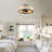 20"  Low Profile Fabric Farmhouse Bladeless Ceiling Fan With Remote Control,Low Profile Modern Enclosed Ceiling Fans With Reversible Motor For Living Room, Bedroom,Kitchen--Not Included Bulbs