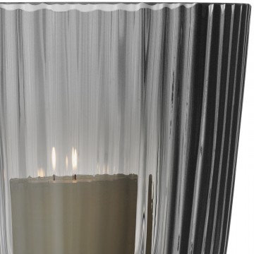 Hurricane Candle Holder, Gray