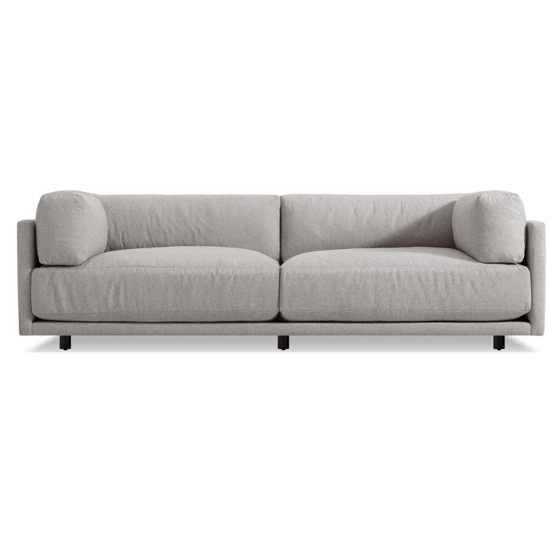Sunday Sofa, Agnew Gray Textured Basketweave, 30" H x 102" W x 40" D