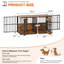 Cage en bois pour chien, grand chenil intérieur avec rangement intégré.