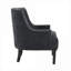 Chaise d'appoint capitonnée en chenille noire, sièges de salon traditionnels en bois massif pour adultes, 1 pièce