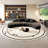 Black curved negotiating sofa