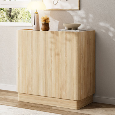 Sideboard Buffet Cabinet With Storage, 31In Large Wood Credenza Accent Cabinet For Dining Room Living Room Entryway by Ebern Designs