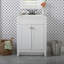 Meuble-lavabo simple 24,5 po avec plateau en marbre de culture-292210644