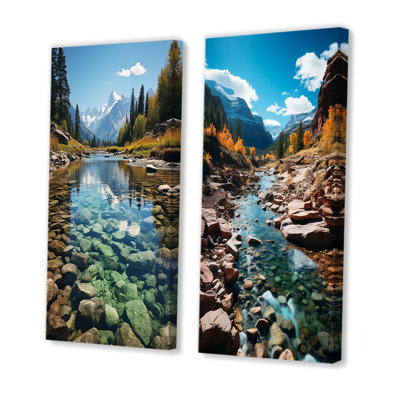 «USA Rocky Mountain Serenity Landscape», 2 pièces