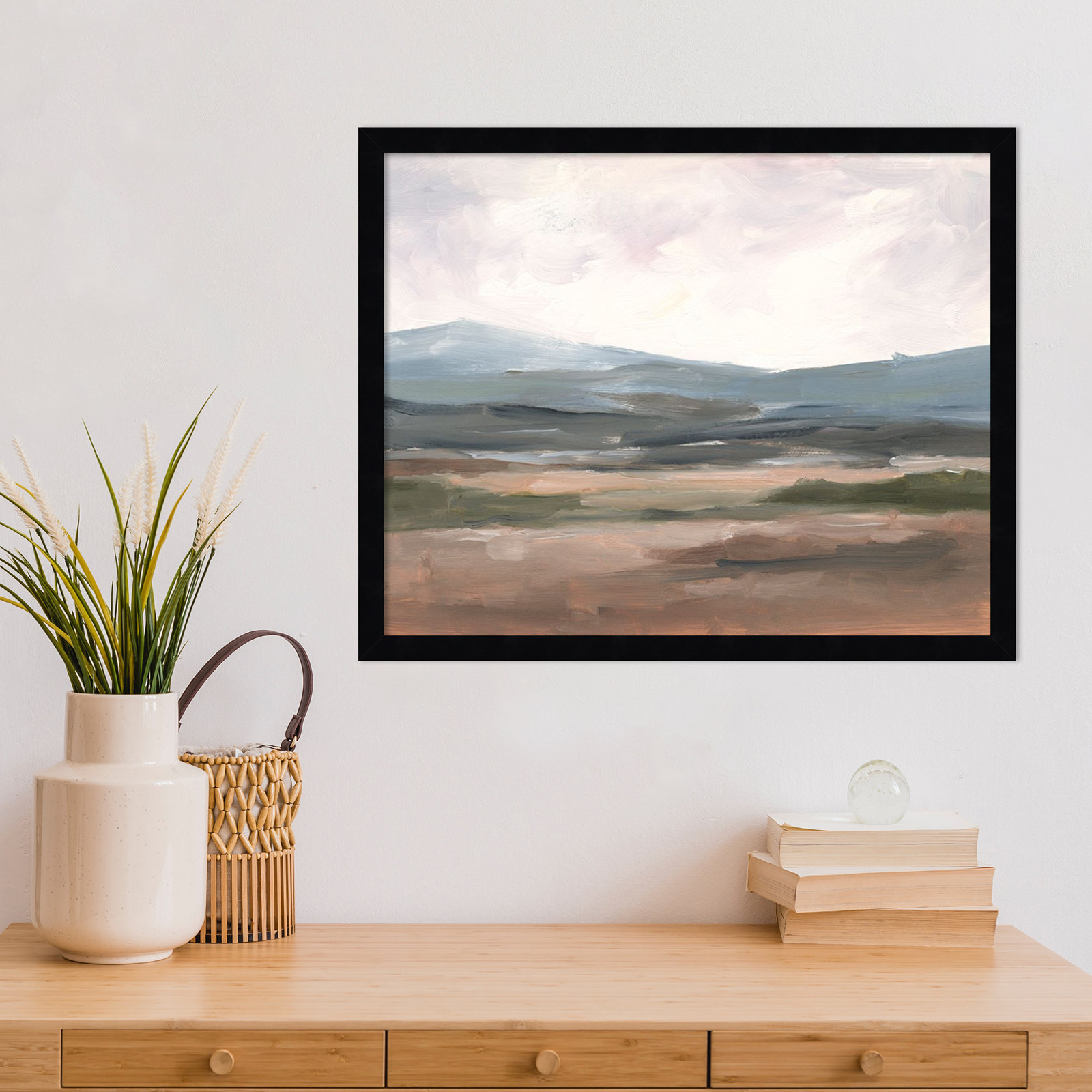 Ethan Harper "Serene Mountain Study I" Print, Black, 17" H x 21" W