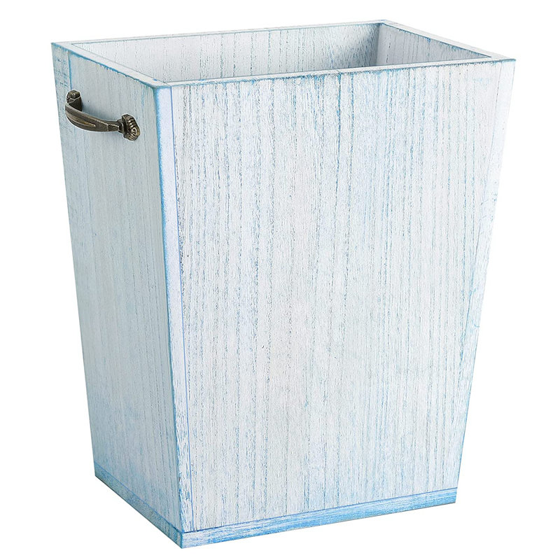 Open Waste Basket - 1.5 Gallons, Blue/White