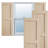 Rustic Two Equal Panel Flat Panel Faux Wood Shutters (Per Pair)-88966952-88967939-88966958