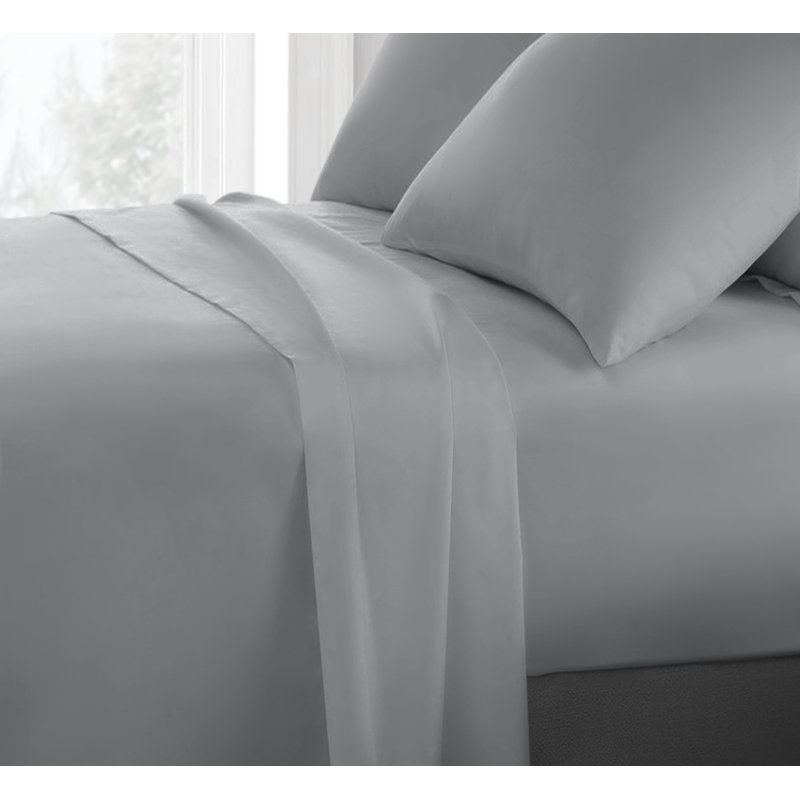Orise 100% Cotton Flat Sheet, 180 x 260 cm, Grey