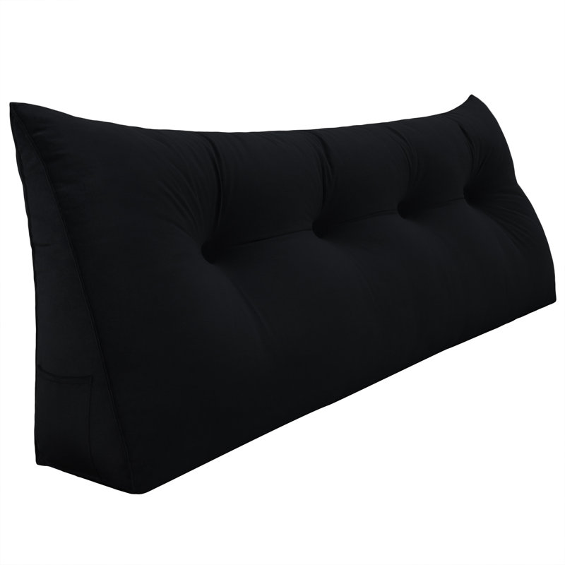 Wedge Reading Pillow, 50cm H x 140cm W, Black