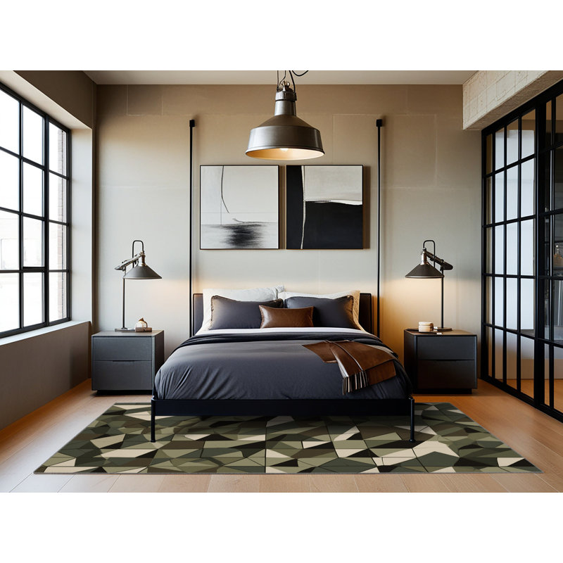Grid Shell Rug, Round 8'