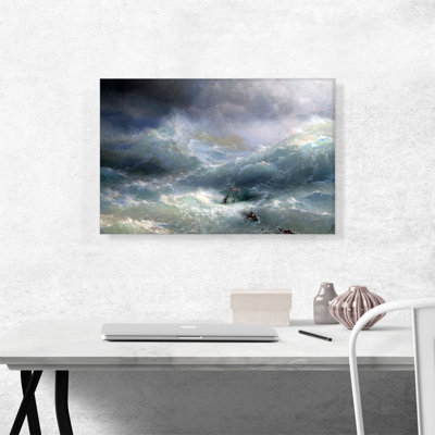 «Wave 1889» par Ivan Aivazovsky, reproduction d'art sur toile tendue