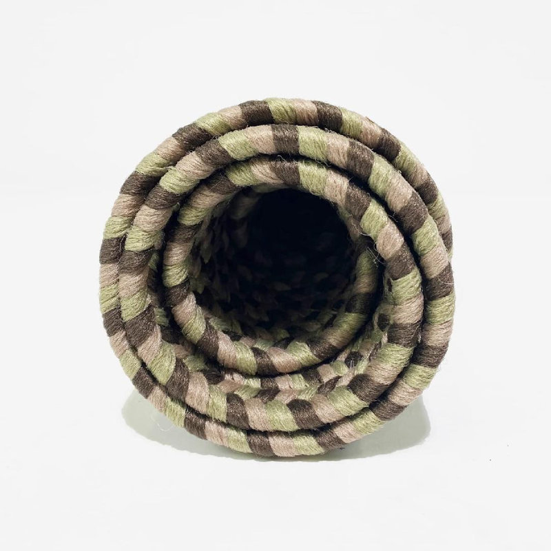 Tapis vert / gris en polypropylène tressé à la main 2 pi x 5 pi Annig