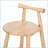 Indoor Rubberwood Barstool - Natural Finish, Cross-Bar Backrest