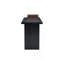 Table d'appoint de canapé moderne à deux tons - grain de bois noir et bois de noyer Grain de bois console d'entrée multifonctionnelle avec tablettes de rangement ouvertes à 2 niveaux pour le salon, le couloir et la chambre à coucher