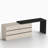 114.56 Inch Multifunctional Storage Desk With Drawers Extended Countertop Vanity Writing Desk