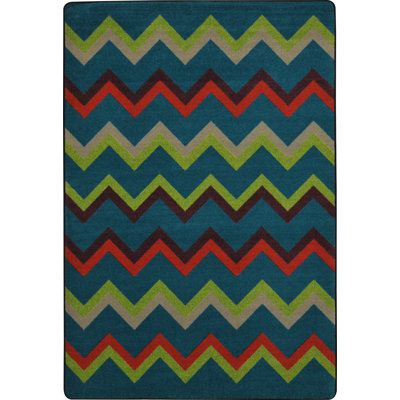 Sonic Chevron Tufted Tropics Area Rug