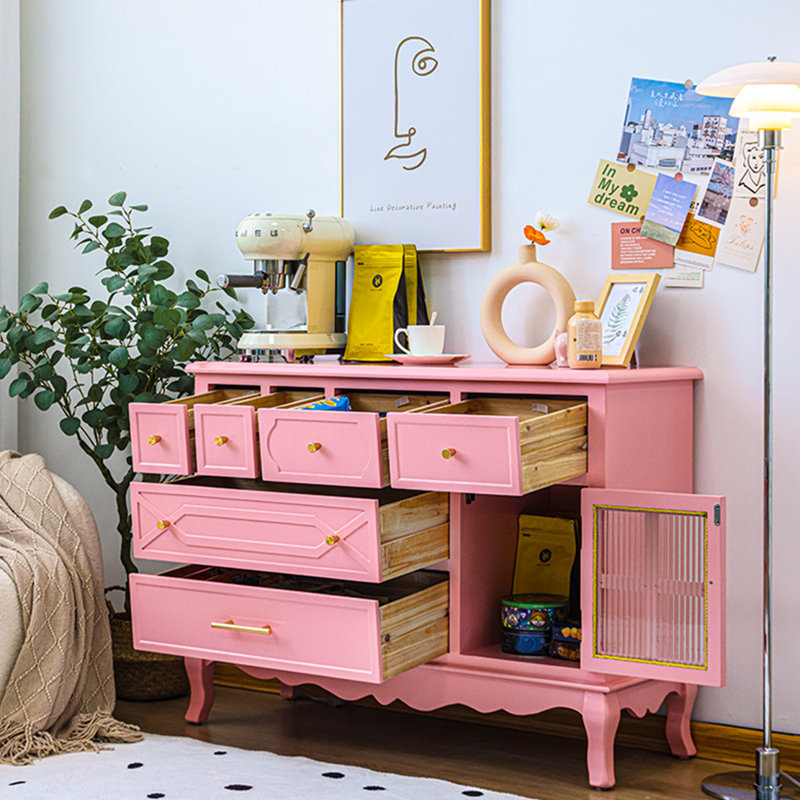Petite armoire d'appoint tendance, Rose