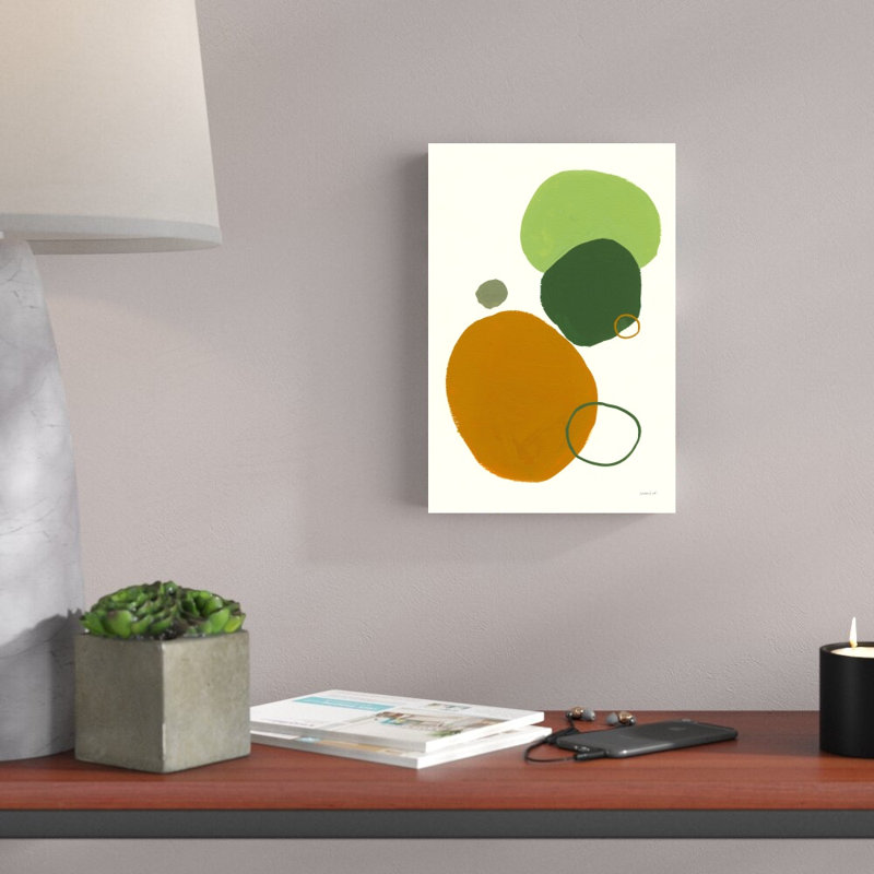 «Stepping Stones» par Danhui Nai - peinture sur toile tendue, H 12 po x l 8 po x P 1,25 po