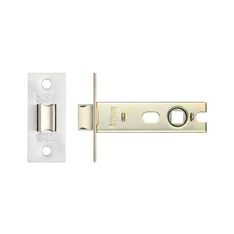 Project Tubular Latch, Satin Stainless Steel, 6cm H x 2.5cm W x 7.6cm D