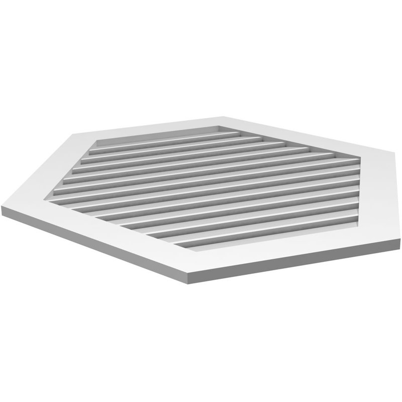 Évent horizontal fonctionnel à pignon en uréthane à surface horizontale Signature, H 40 po x l 42 po x P 1 po