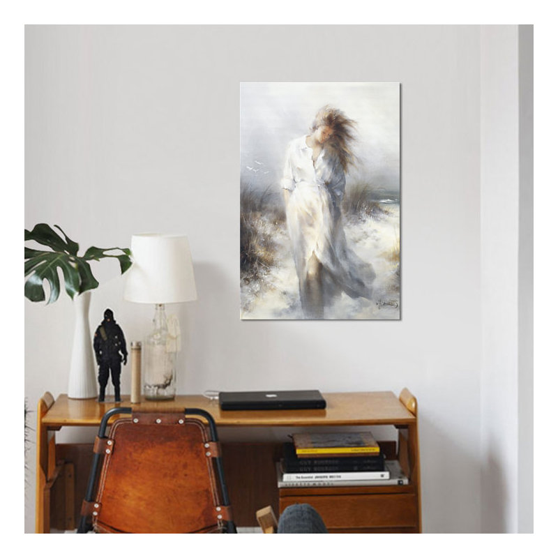 « rêvey », impression sur toile, H 18 po x l 12 po x P 1,5 po, Pas de tapis, Toile tendue