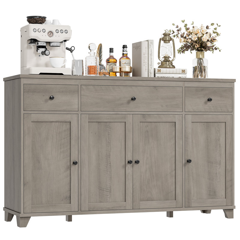 Tanyeli 55.1" W Manufactured Wood Sideboard, Gray