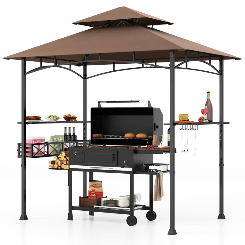 BBQ Grill Gazebo, Brown