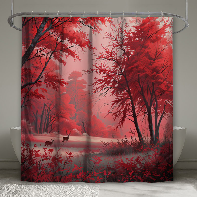 Rideaux de douche Red Autumn, L 70 po x H 72 po