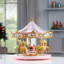 Carrousel en cristal rose 12 po