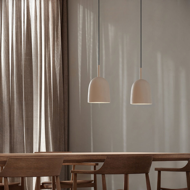 Vessel Pendant Light, Peach, 18.5'' H x 9'' W x 9'' D, Black