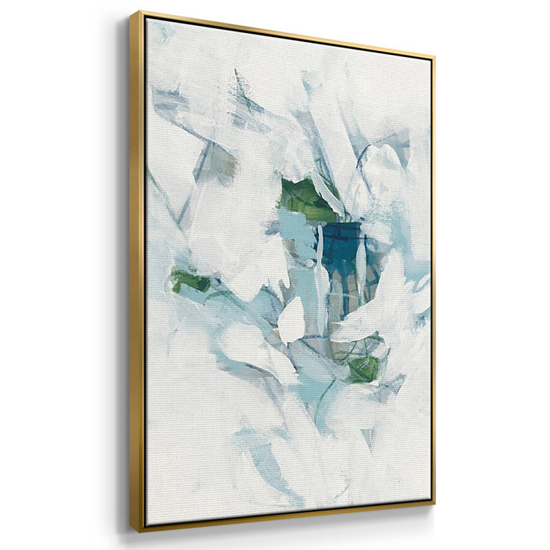 Ice Cavern I, ensemble de 3 toiles encadrées, Or, H 40 po x l 78 po