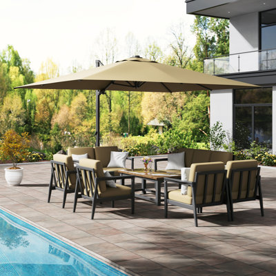 Moona 156'' x 120'' Rectangular Cantilever Umbrella