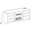 Meuble télé avec foyer électrique, 21 fonctions, chêne, compatible 62 po, support à température de flamme avec grand abri de rangement, l 58 po x P 15,5 po, H 24,4 po, réglable
