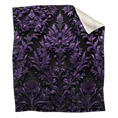 Couvertures florales mauves