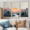 Coucher de soleil d'été dans les montagnes - ensemble de reproductions d'art mural grand bord de mer