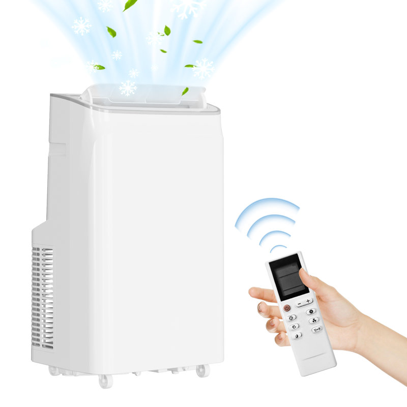 Climatiseur sur pied 3-en-1 avec dÃ©shumidificateur et ventilateur, tÃ©lÃ©commande et panneau tactile Ã  DEL, mode veille et kit de fixation pour fenÃªtre, pour un fonctionnement silencieux jusqu'Ã  51 mÂ², 12 000 BTU (partie supÃ©rieure blanche)