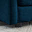 Siège de salon en tissu chenille bleu